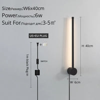 Simple avec prise 	 applique murale LED moderne lumières salon étude chambre chevet couloir allée salon cuisine lampe éclairage intérieur