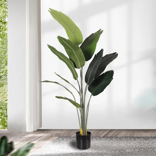 Artificial Green Plant, Plastic Banana Tree, Large Palm Turtle, Bamboo, Indoor Potted, Living Room, Home Decoration - vue 3 sur 9