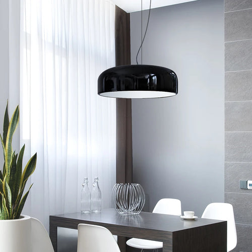 suspension moderne en aluminium luminaire rond pour intérieur - vue 8 sur 8