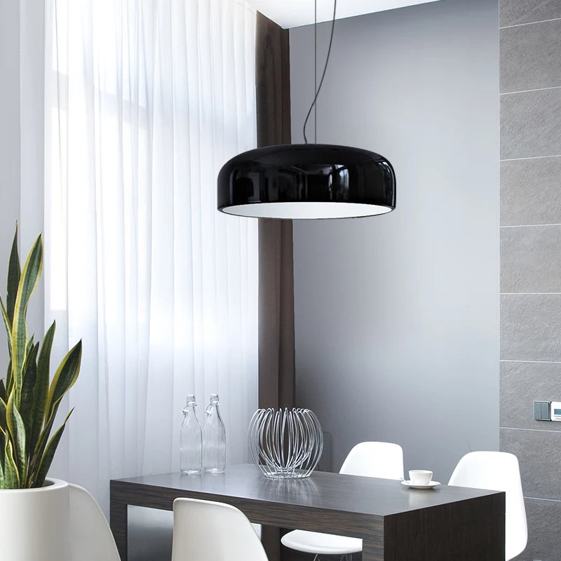 suspension moderne en aluminium luminaire rond pour intérieur - vue 8 sur 8
