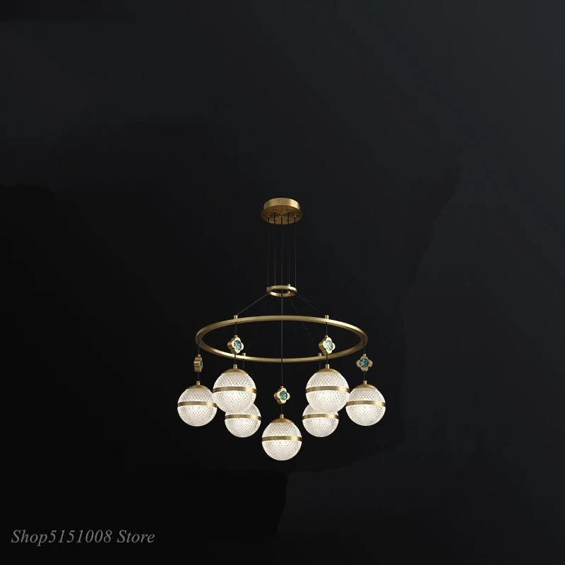 lustre moderne minimaliste en cristal luxueux 2021 - vue 6 sur 8