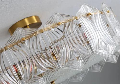plafonnier en cristal moderne pour éclairage intérieur élégant