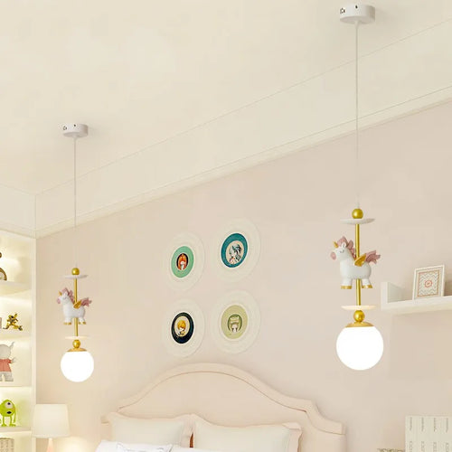 Modern minimalist nordic children's chandelier - vue 3 sur 5