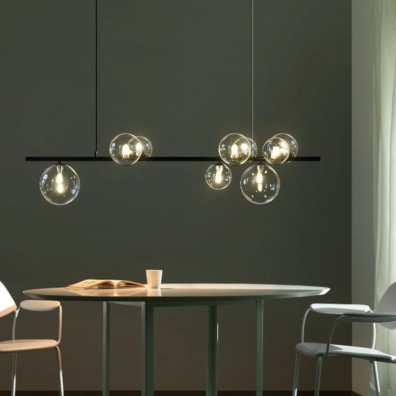lustre à led nordique pour cuisine bureau et étude - vue 5 sur 8