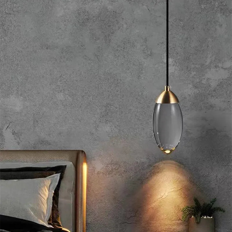 suspension moderne en laiton cristal design nordique pour intérieur élégant - vue 5 sur 7