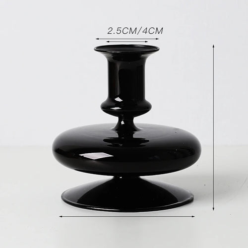 Nordic Glass candle holders, romantic Dinner home decoration, candlestick for birthday wedding, candle holder portavelas decor - vue 11 sur 31