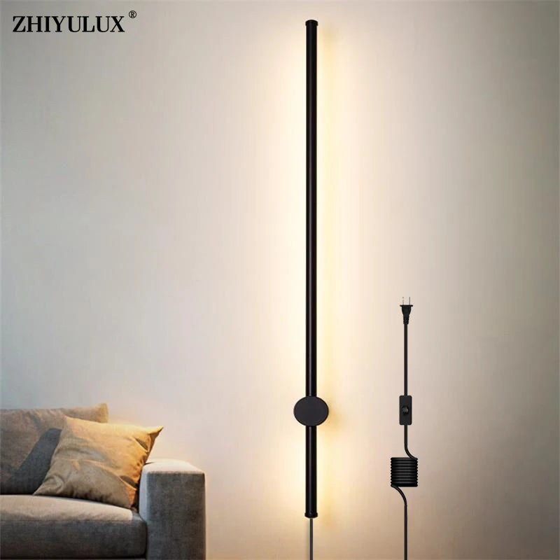 Simple avec prise 	 applique murale LED moderne lumières salon étude chambre chevet couloir allée salon cuisine lampe éclairage intérieur - vue 3 sur 20