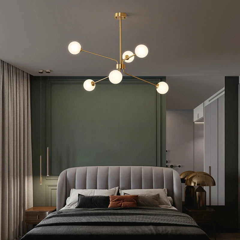 lustre décoratif en cuivre pour un intérieur nordique - vue 5 sur 9