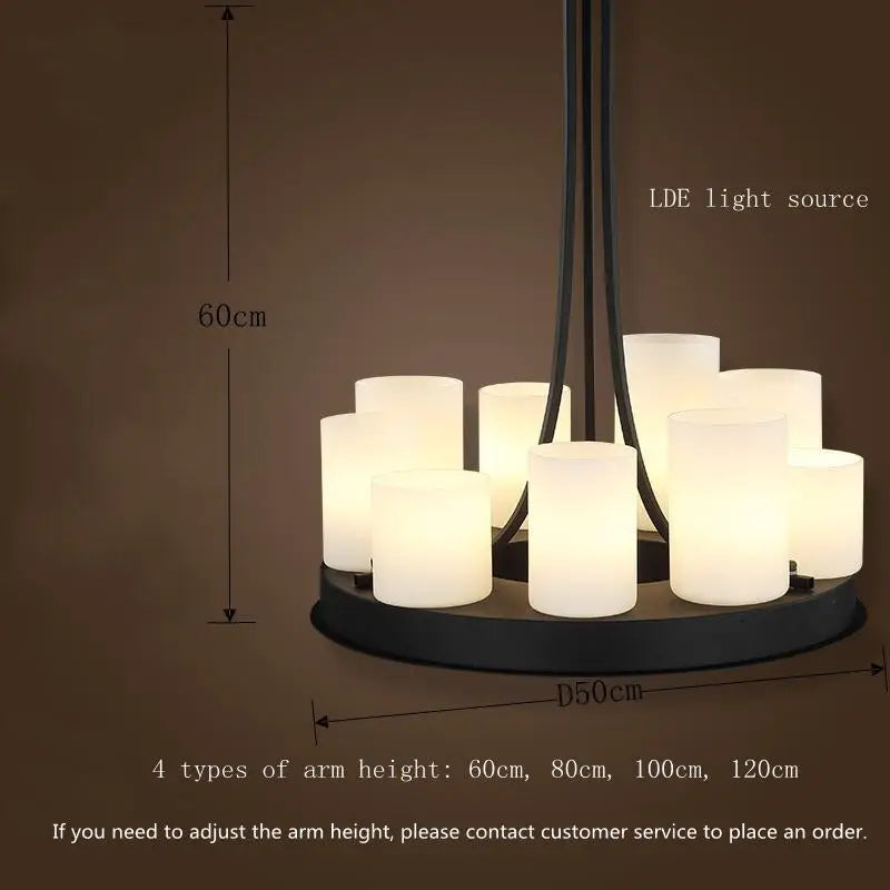 Nordique luxe salle à manger lustre intérieur salon table à manger lampes en verre simple cuisine île LED lustre éclairage - vue 11 sur 20