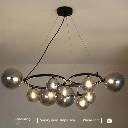 suspension moderne en verre avec ampoule incluse pour décoration intérieure - vue 2 sur 16