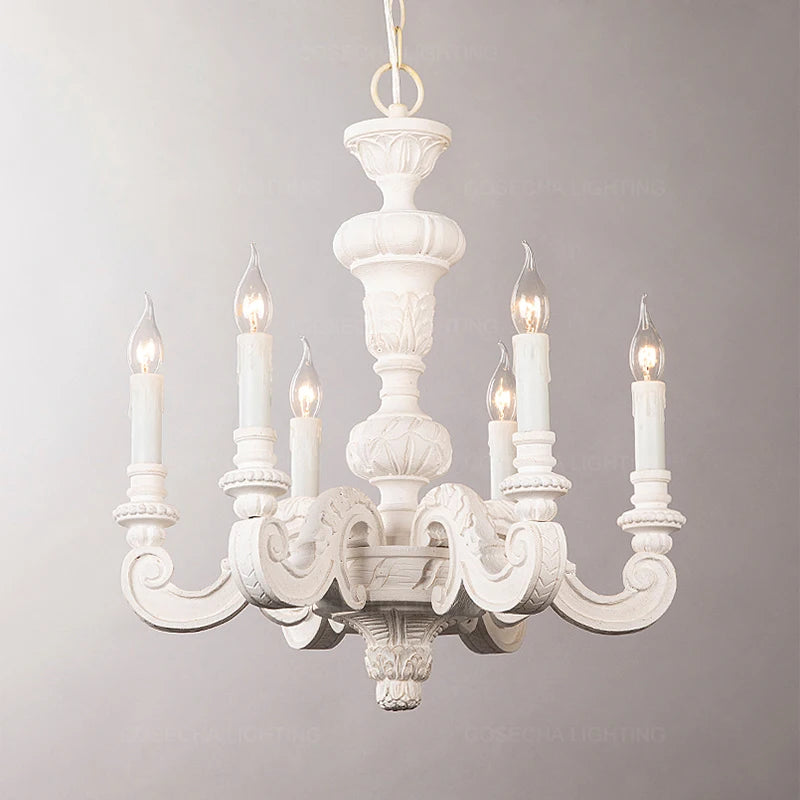 lustre vintage en bois éclairage art déco nordique rétro - vue 4 sur 12