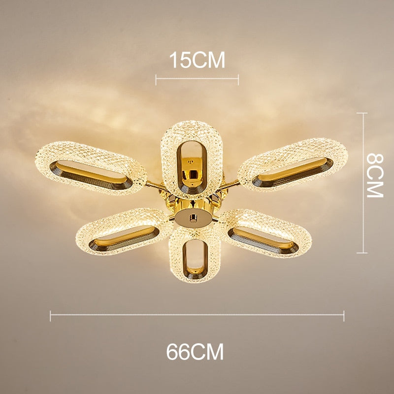 Plafonnier moderne LED en cristal ovale Marvona - vue 7 sur 9