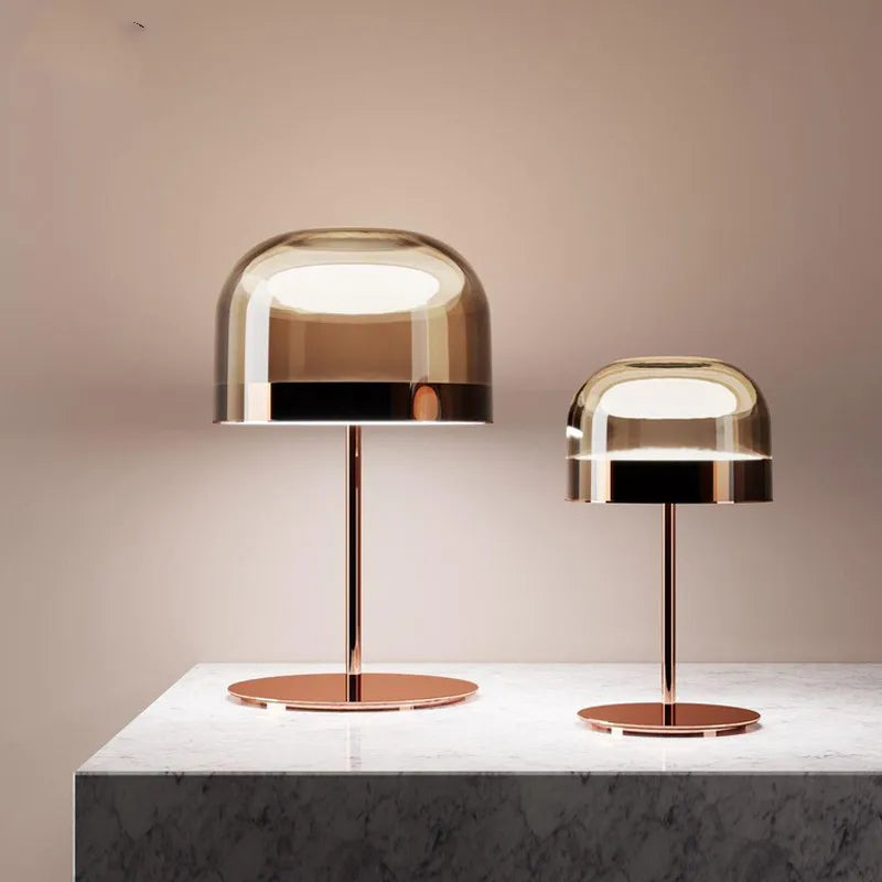 lampes de table nordiques en verre coloré pour intérieur élégant - vue 3 sur 18