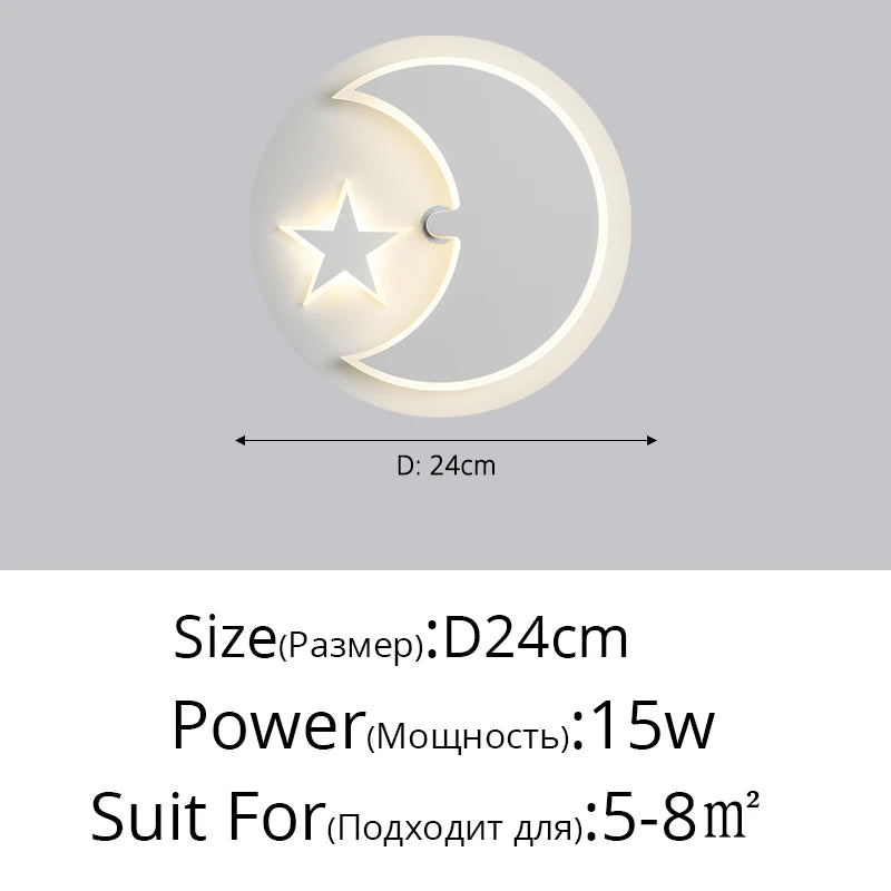 Modern nordic minimalist post-solar eclipse wall light - vue 15 sur 16