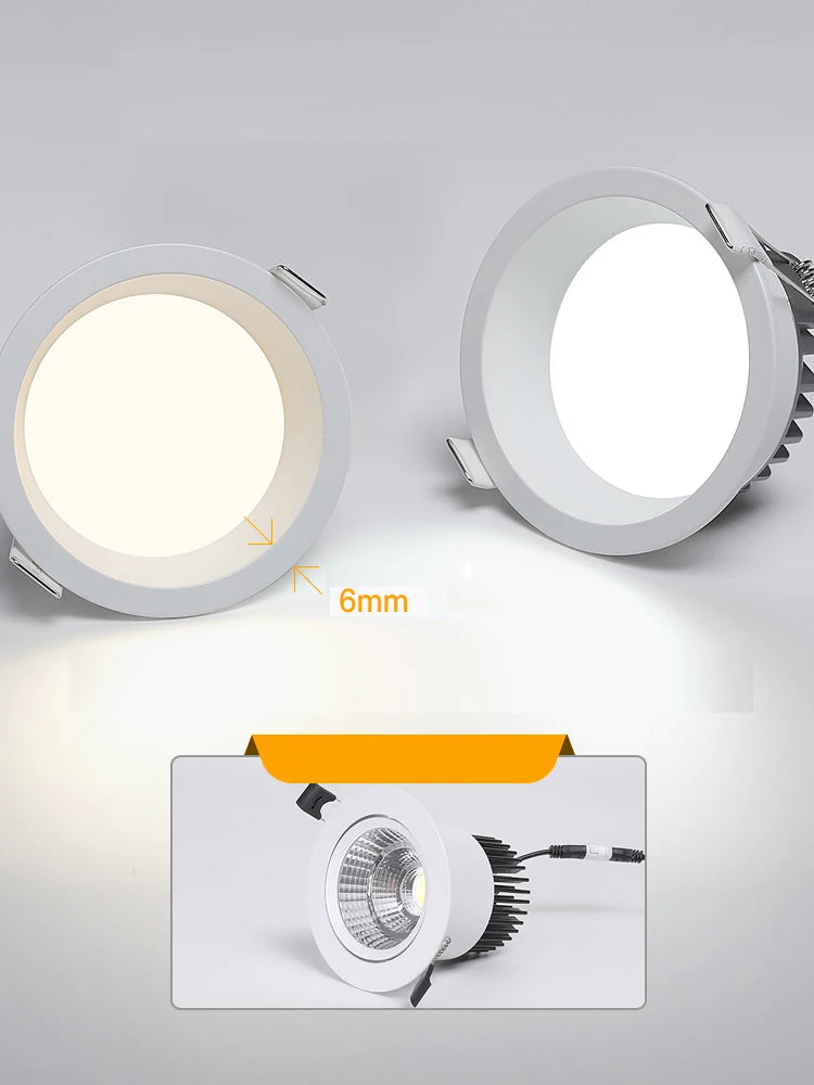 led downlight spot encastré lampe panneau rond pour éclairage intérieur - vue 4 sur 9