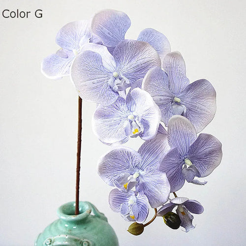 10 têtes d'orchidées artificielles rétro pour décorations élégantes - vue 7 sur 17