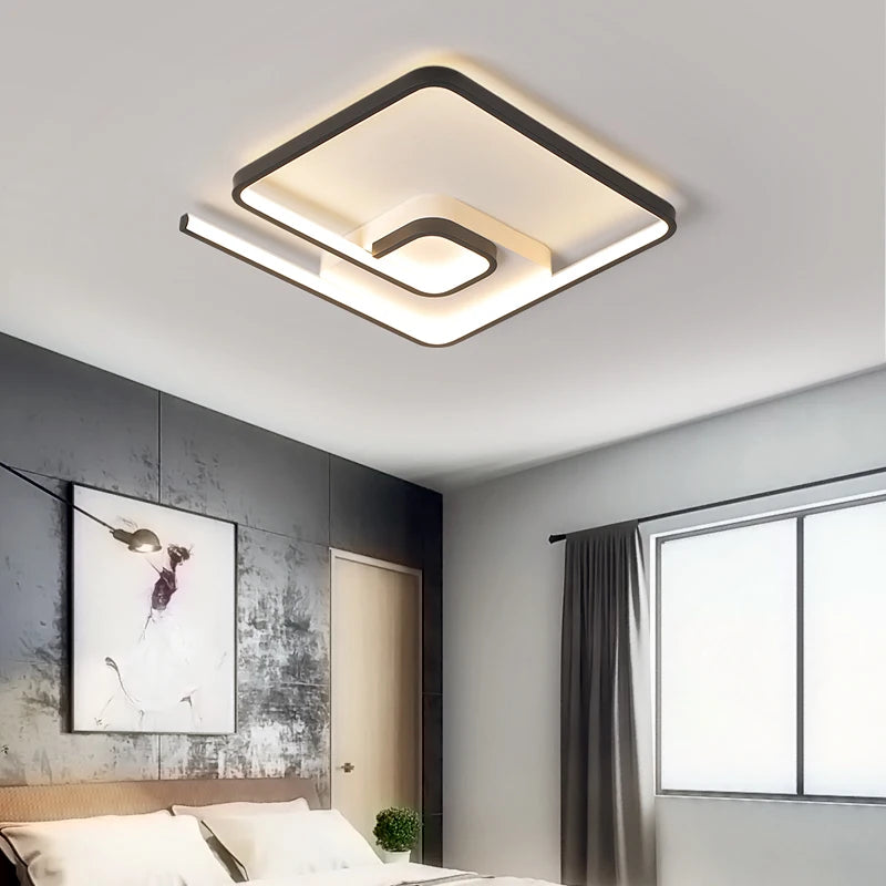 Modern minimalist nordic art LED ceiling light creative and cosy - vue 5 sur 16