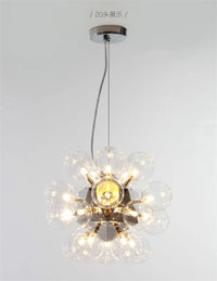 suspension boule nordique en verre design moderne pour décoration intérieure