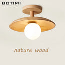 plafonnier bois naturel moderne ronde