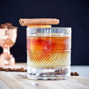 Verres whisky old fashioned motif relief élégant