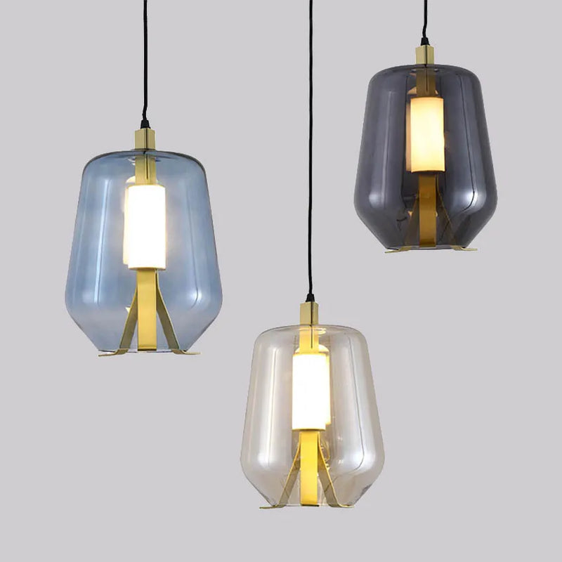 suspension vintage en verre design nordique créatif