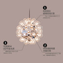 suspension luminaire moderne bulles taraxacum nordique en verre