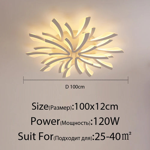 Plafonnier LED en acrylique avec télécommande - vue 12 sur 16
