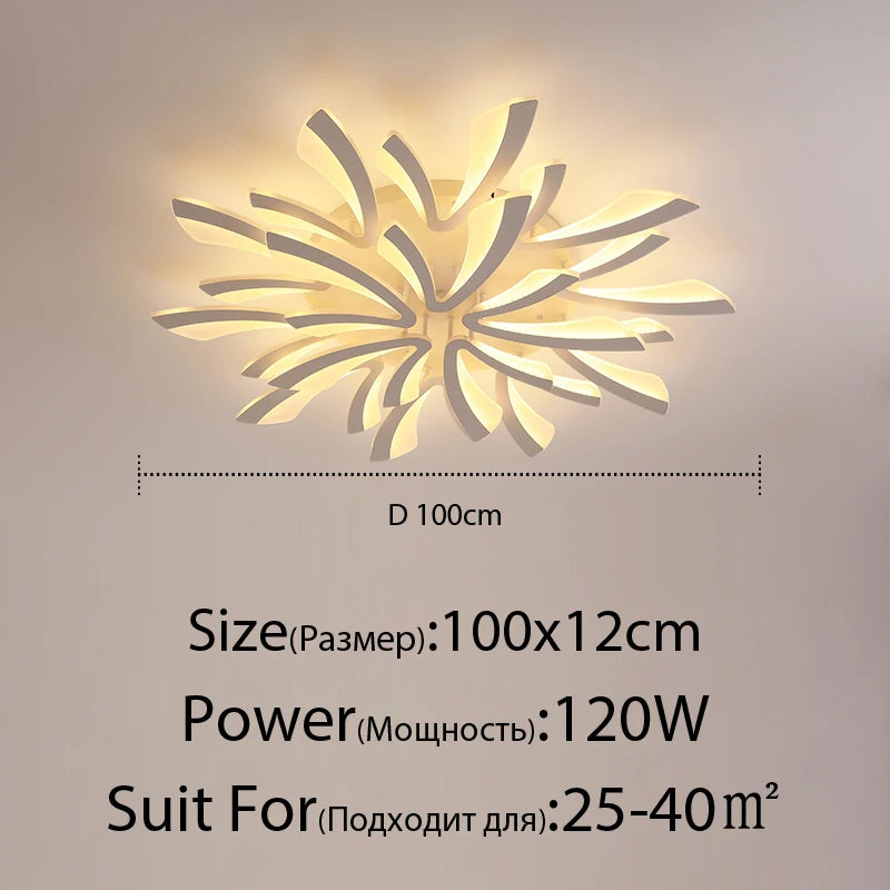Plafonnier LED en acrylique avec télécommande - vue 11 sur 16