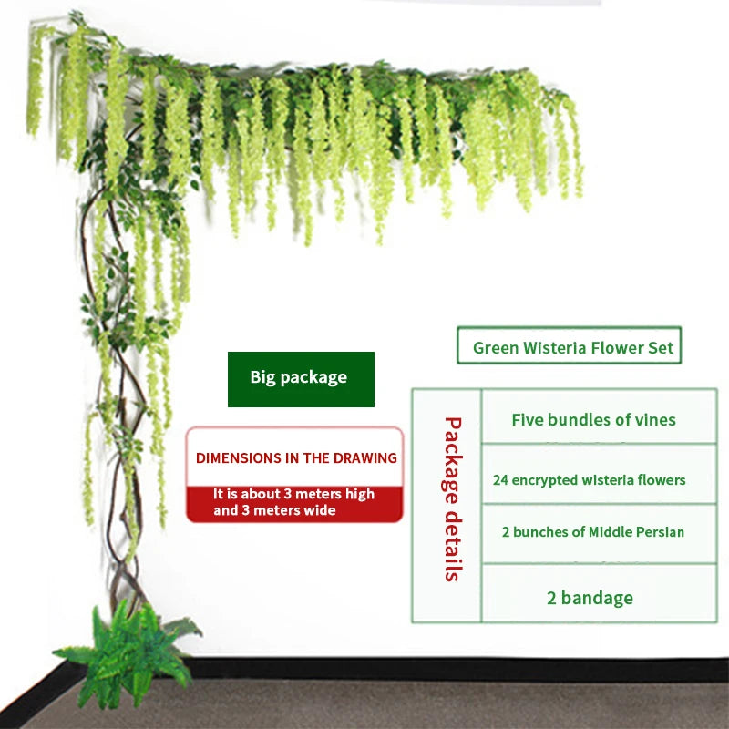 Artificial green plants winding vines, simulated banyan branches, everlasting banyan tree interior decoration, living room, home - vue 11 sur 18