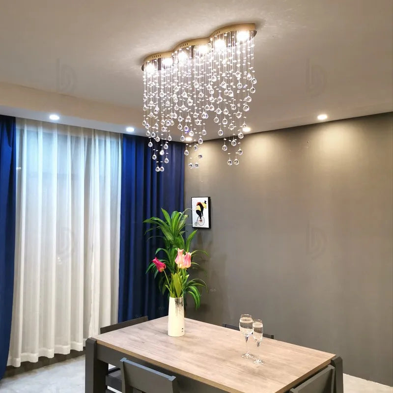suspension en cristal pour décoration intérieure moderne élégante et lumineuse - vue 4 sur 8