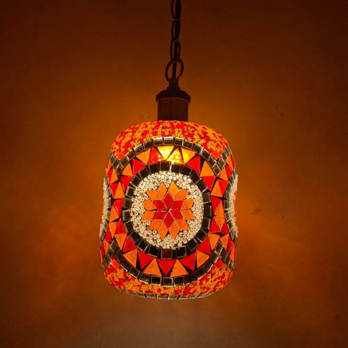 suspension LED en mosaïque turque style bohémien rétro vintage