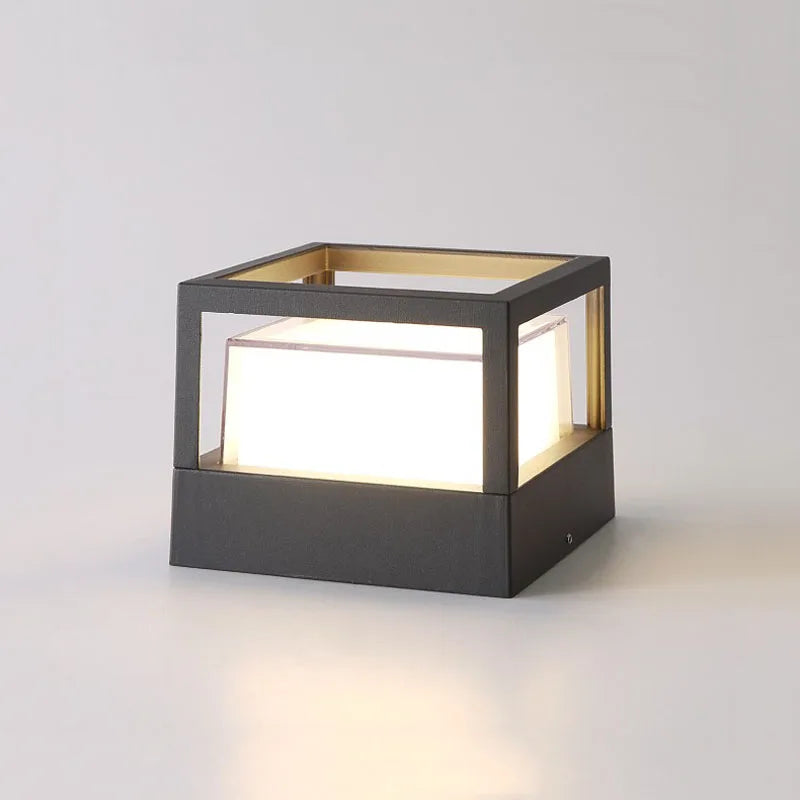 (WECUS) Nordic Garden Villa Pillar Light, Outdoor Courtyard Wall Light, Outdoor Waterproof Landscape Lawn Light - vue 3 sur 10
