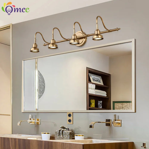 American Bronze Mirror Front Light , Bathroom Wall Lamps Mirror Light ,Powder Room Mirror Wall Lights Lighting LED Makeup Mirror - vue 4 sur 23