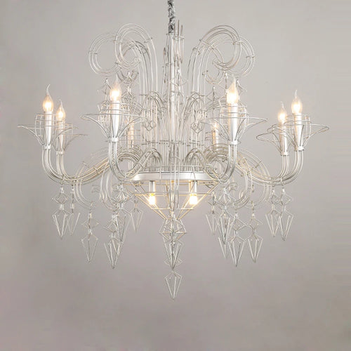 lustre design baroque noir et blanc pour éclairage intérieur