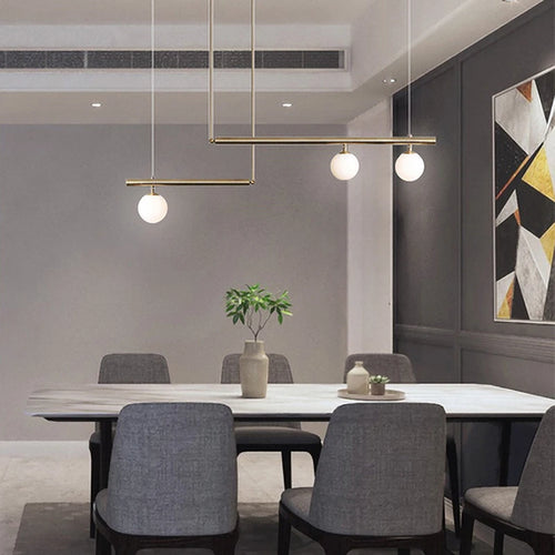 Minimalist postmodern glass chandelier for interior decoration - vue 6 sur 9