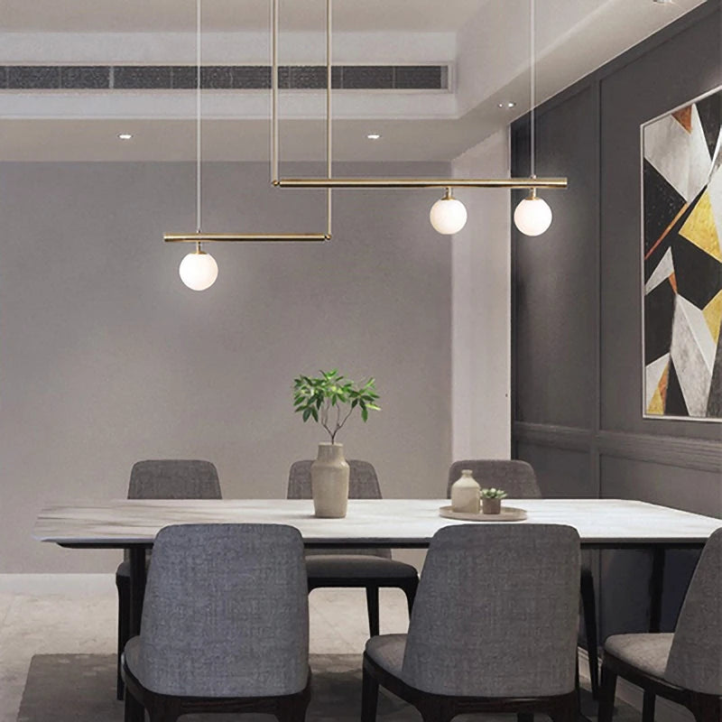 Minimalist postmodern glass chandelier for interior decoration - vue 6 sur 9