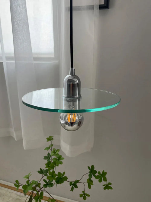 lustre rétro en verre clair suspendu pour décoration café bar