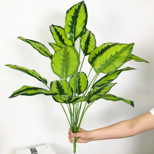 plantes artificielles strelitzia et monstera pour décoration tropicale - vue 11 sur 12
