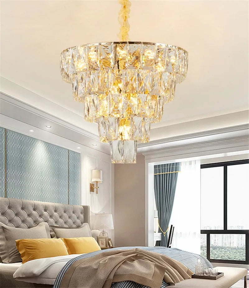 lustre en cristal design nordique pour intérieur élégant - vue 7 sur 12