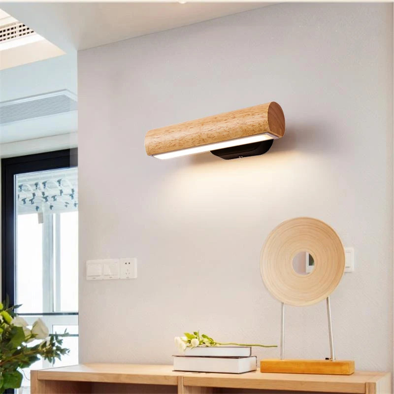 applique murale nordique en bois pour éclairage intérieur - vue 6 sur 8