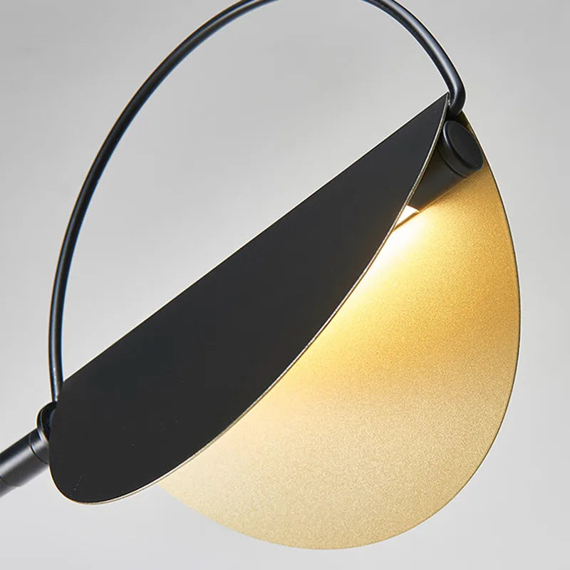 Lampadaire led vintage nordique en fer forgé et marbre - vue 7 sur 12