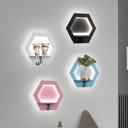 applique murale led moderne économie d'énergie étagère nordique - vue 5 sur 18