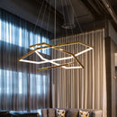 lustre led moderne en acier inoxydable pour intérieur créatif