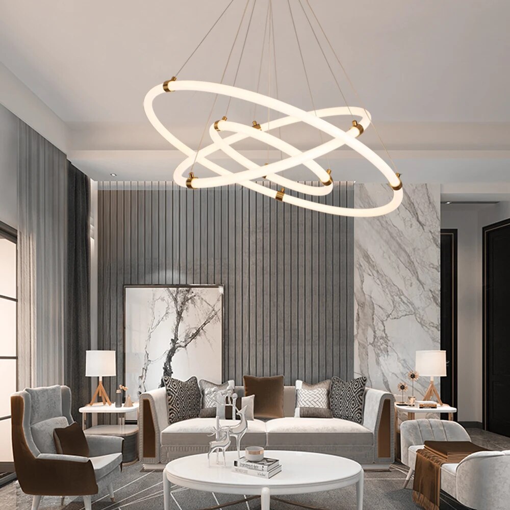 Lustre led nordique moderne décoration - vue 3 sur 10