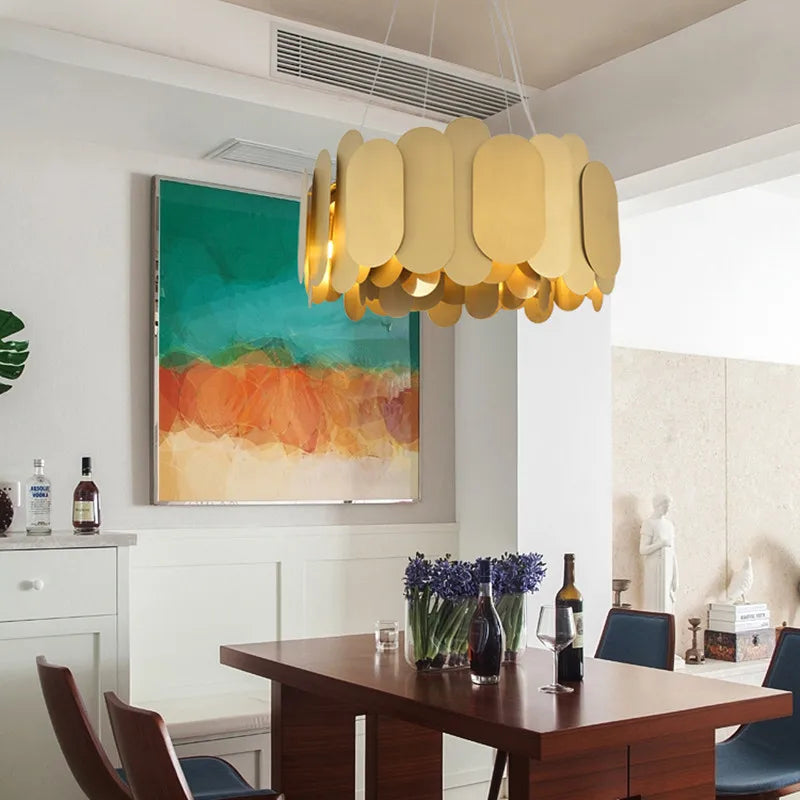 lustre à panneaux nordiques design pour décoration intérieure moderne - vue 3 sur 6
