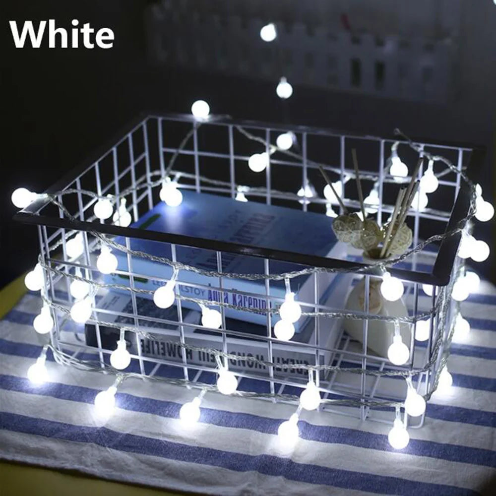guirlande lumineuse à led en forme de boule pour extérieur et décoration - vue 4 sur 8