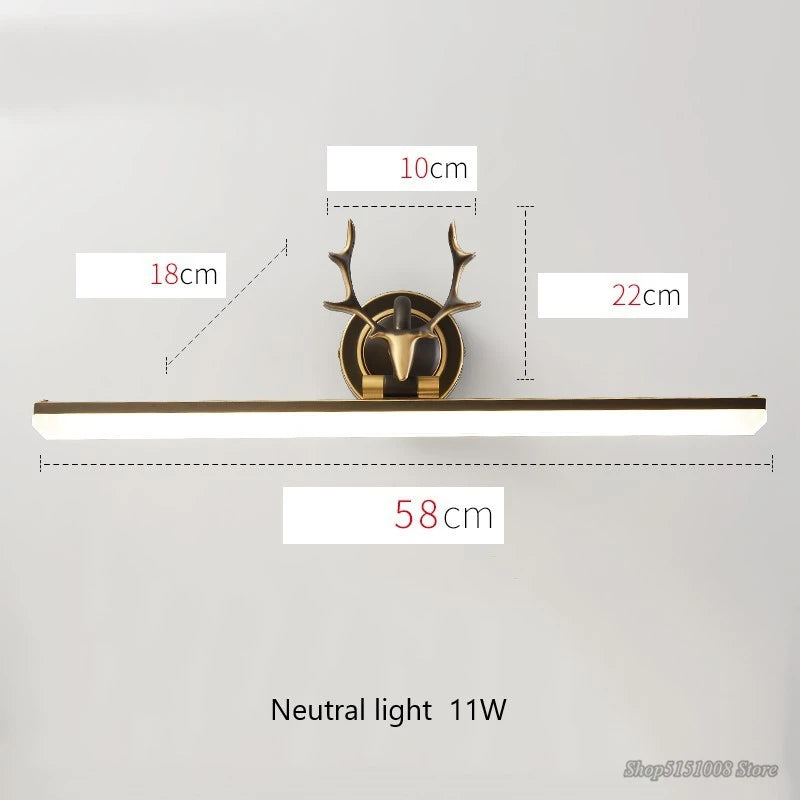 lumière led étanche pour miroir de salle de bain nordique - vue 7 sur 11