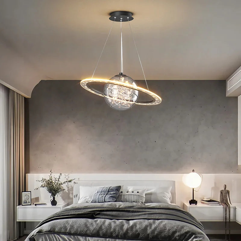 lustre led style post-moderne acrylique étoilé pour maison - vue 4 sur 9