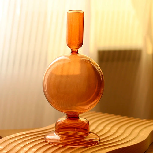 bougeoirs en verre pour décoration de table festive - vue 6 sur 11