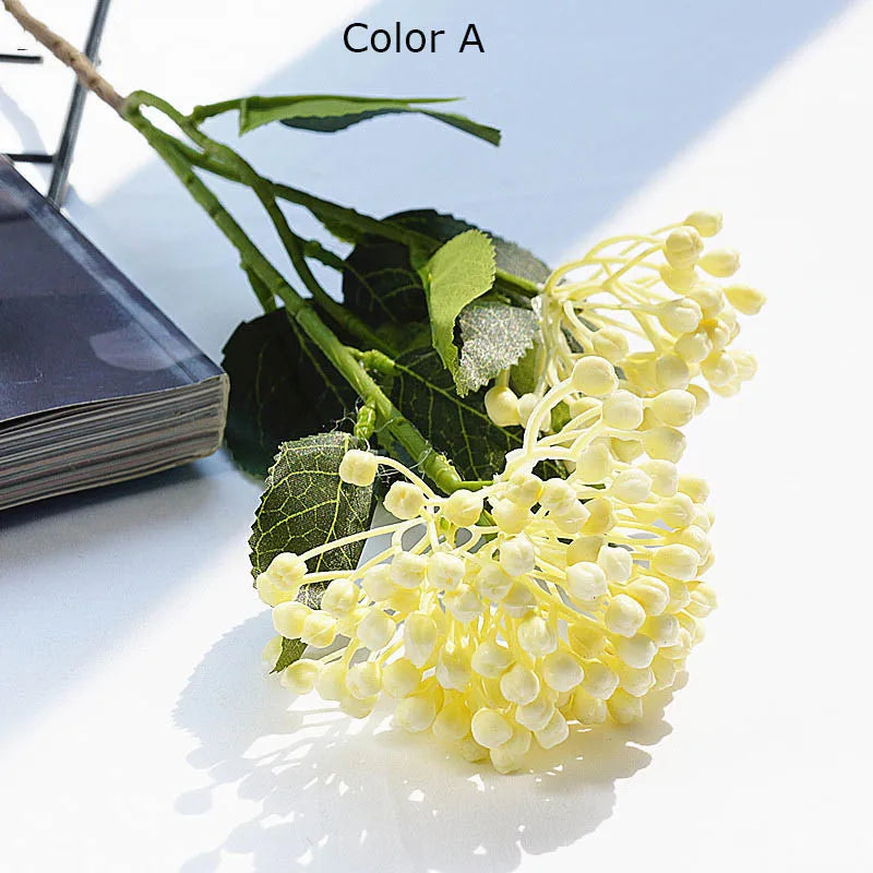 branche de baies d'hortensia artificielle pour décoration florale - vue 10 sur 11